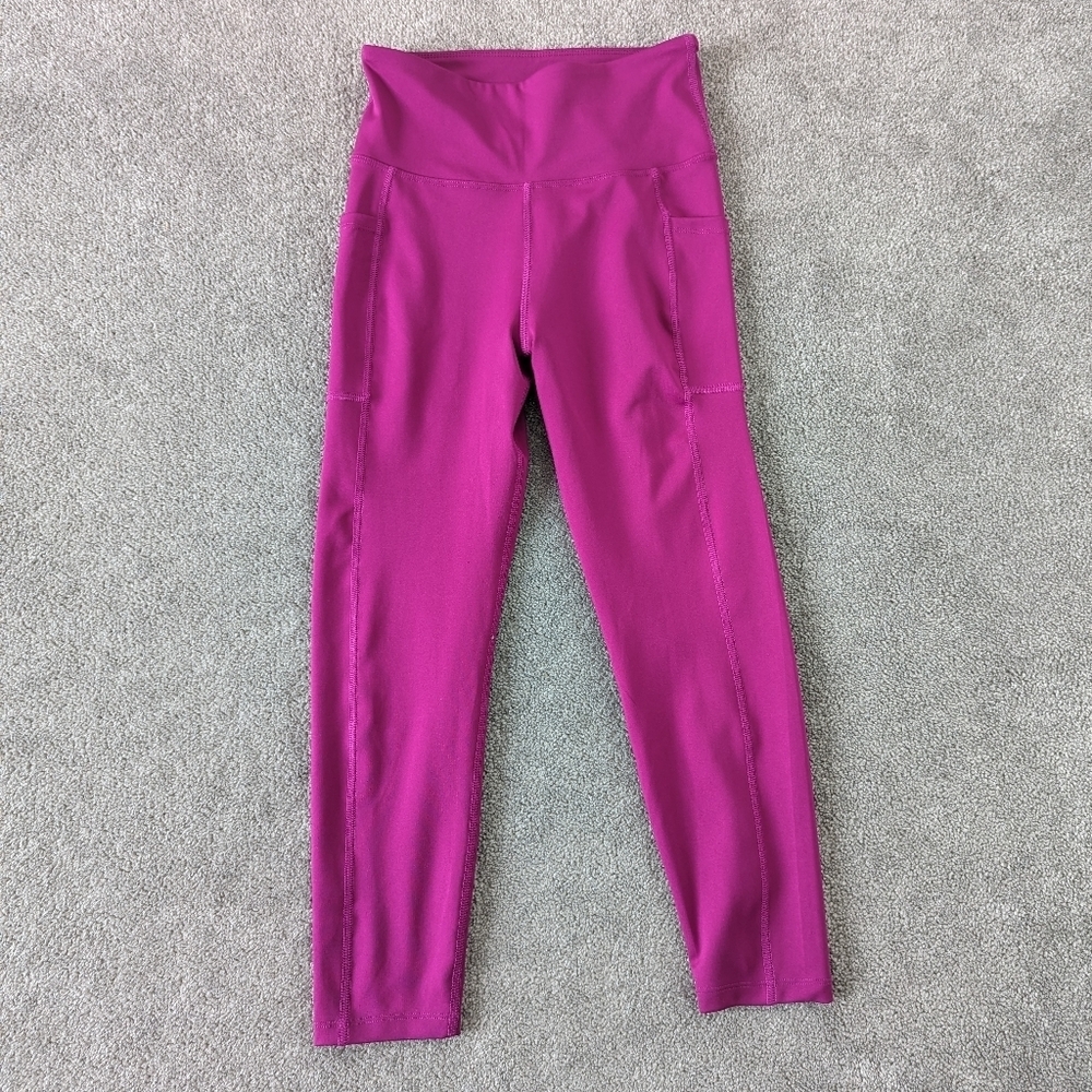 Bally Total Fitness Fuchsia Performance Leggings with Pockets Size M